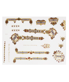 CALCA DE AGUA DECORATIVA SINGER 18K
