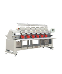 Máquina de bordar industrial de 6 cabezas y 12 agujas